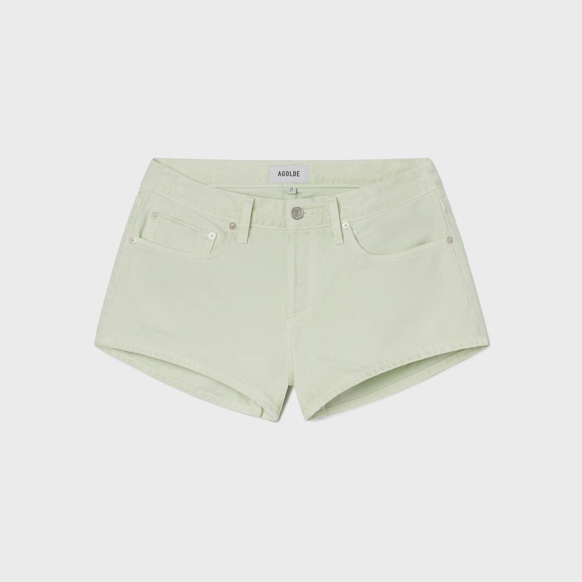 Agolde Low Rise Parker Short - Mint Cream
