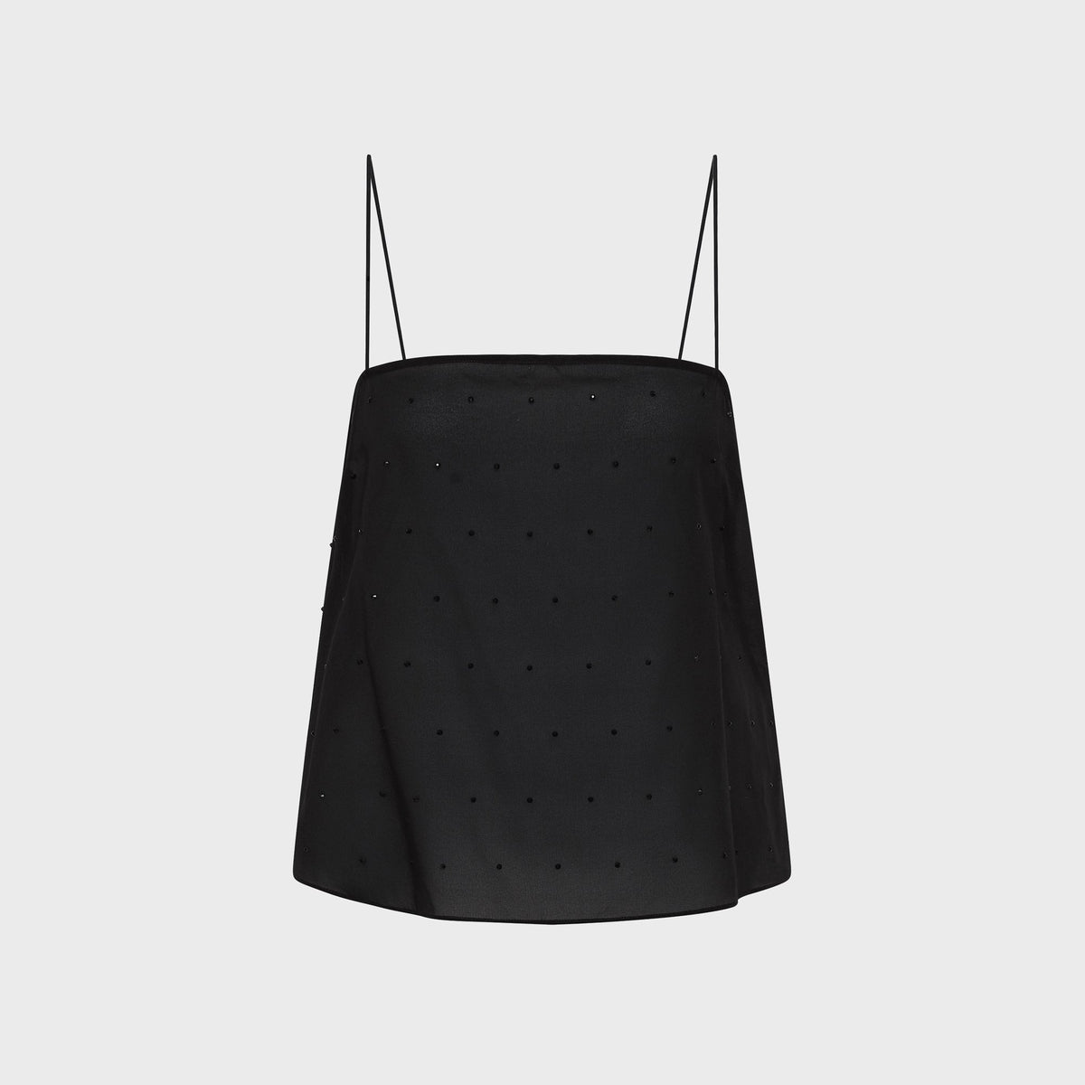 St. Agni Silk Glass Bead Cami - Black