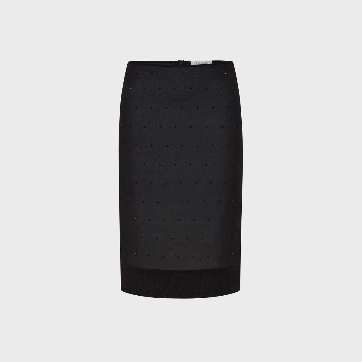St. Agni Silk Glass Bead Skirt - Black