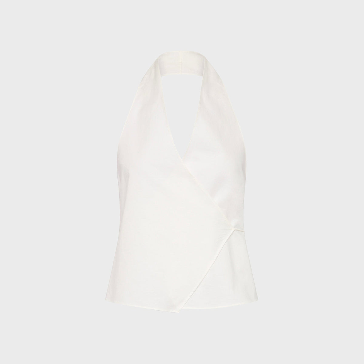 St. Agni Oxford Wrap Top - White