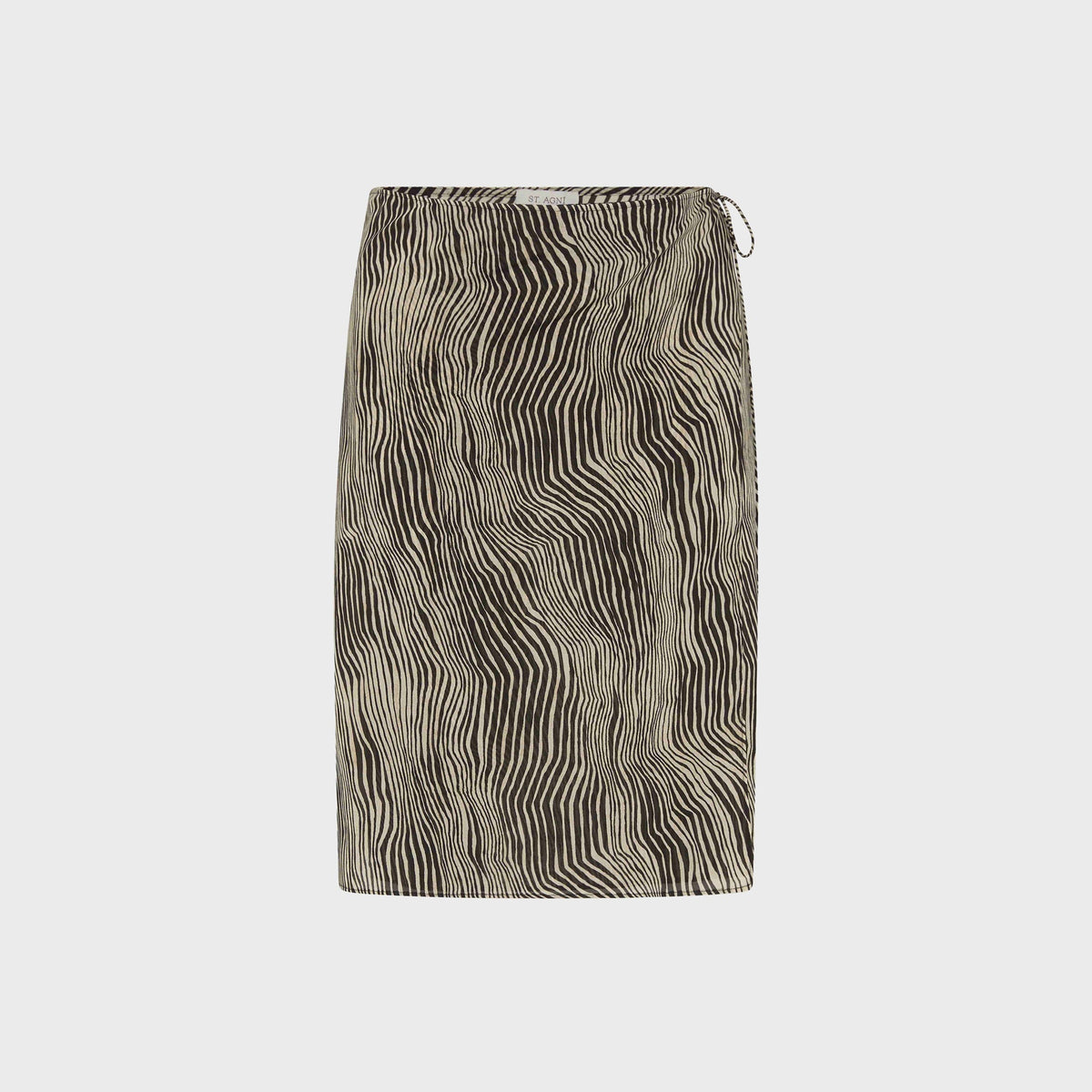 St. Agni Savannah Silk Wrap Skirt - Sand