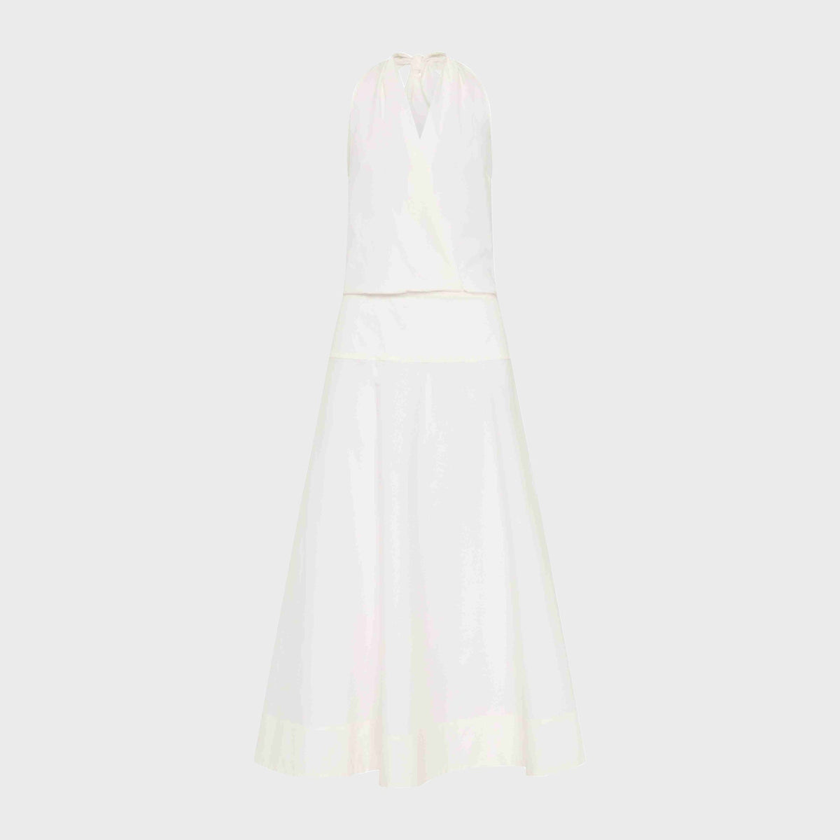 St. Agni Halter Circle Hem Dress - Off White