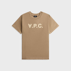 A.P.C. Standard Grand VPC Tee - Kaki Clair / Blanc Casse