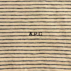 A.P.C. Striped Tee - Beige / Black