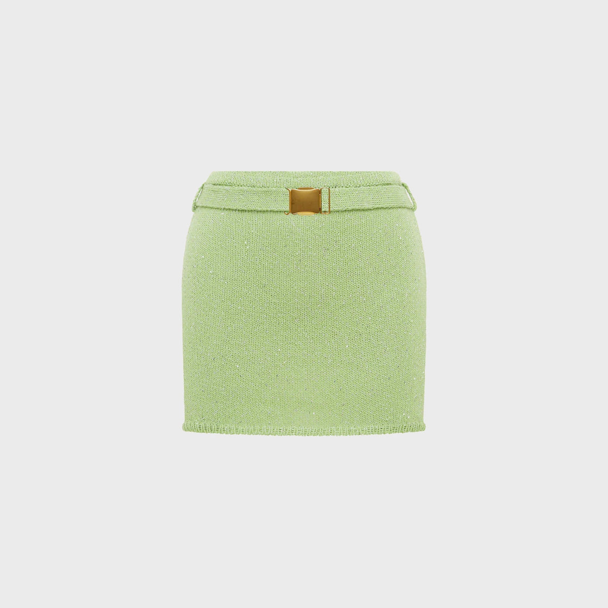 Asta Resort Ana Belted Mini Skirt - Lime Green