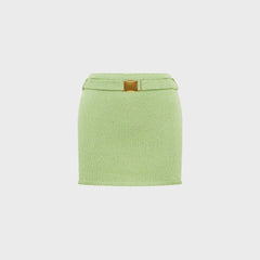 Asta Resort Ana Belted Mini Skirt - Lime Green