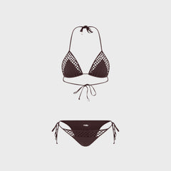The Attico Bikini Set - Dark Brown