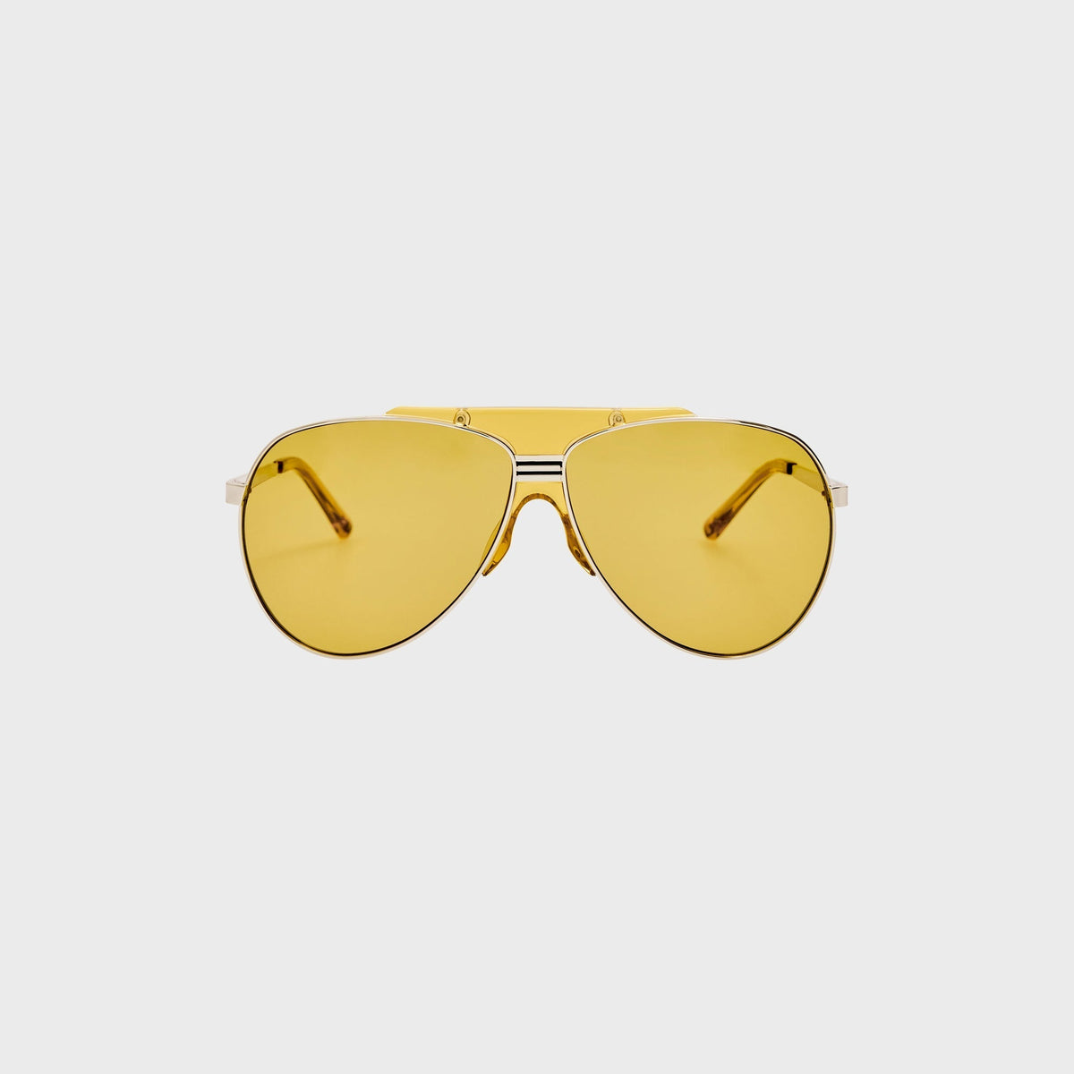 The Attico Amelia Sunglasses - Silver / Yellow