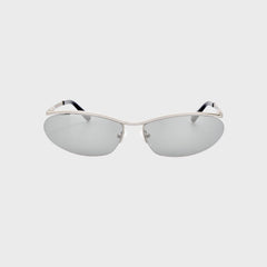The Attico Charlotte Sunglasses - Matt Silver / Silver Mirror