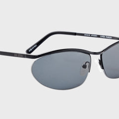 The Attico Charlotte Sunglasses - Shiny Black / Grey