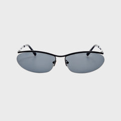 The Attico Charlotte Sunglasses - Shiny Black / Grey