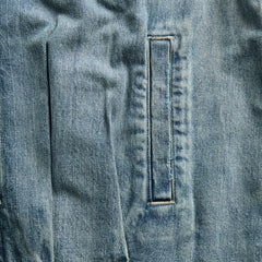 Auralee Faded Selvedge Light Denim Blouson - Light Indigo