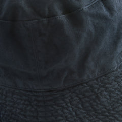 Auralee Garment-Dyed Finx Chino Bucket Hat - Navy