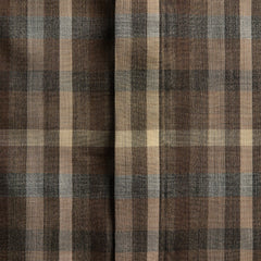 Auralee Super Fine Tropical Wool Check Short Sleeve Shirt - Brown