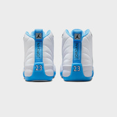 Jordan GS Jordan 12 Retro - White / Metallic Silver / University Blue