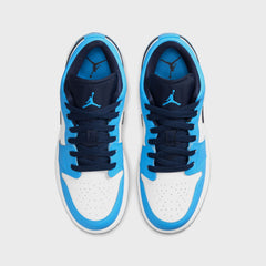 Jordan GS Air Jordan 1 Low - White / University Blue / Obsidian