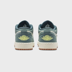 Jordan GS Air Jordan 1 Low SE - Sea Glass / Hasta / Gum Medium Brown / Light Lemon Twist