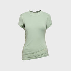 Alexander Wang Layered Short Sleeve Tee - Blaze Green