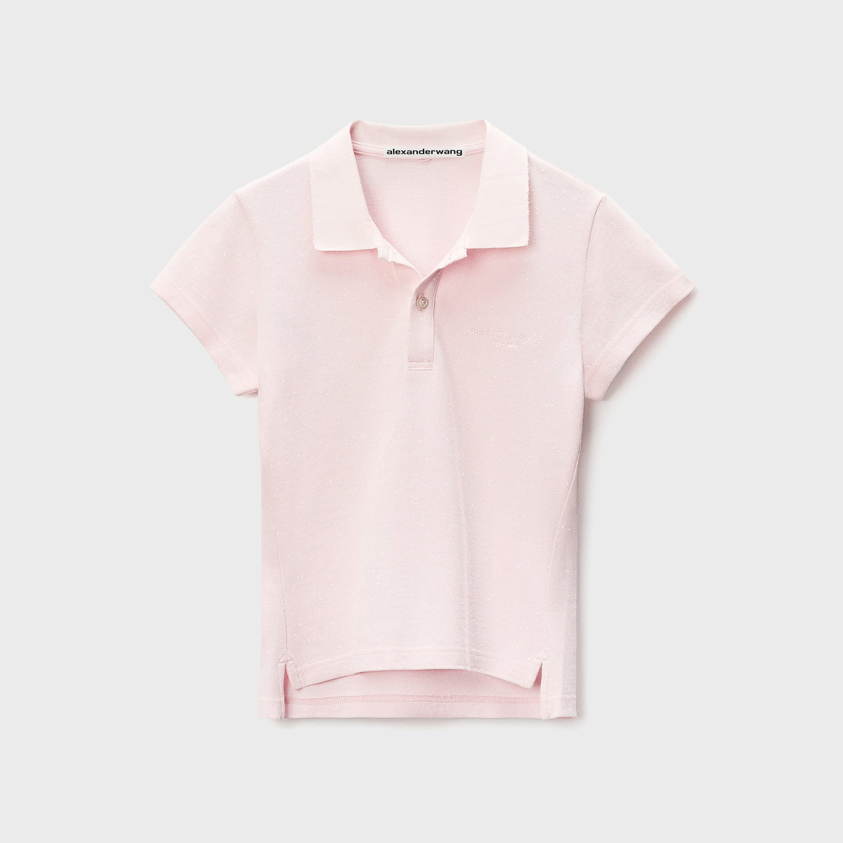 Alexander Wang Crystal Polo Tee - Light Pink