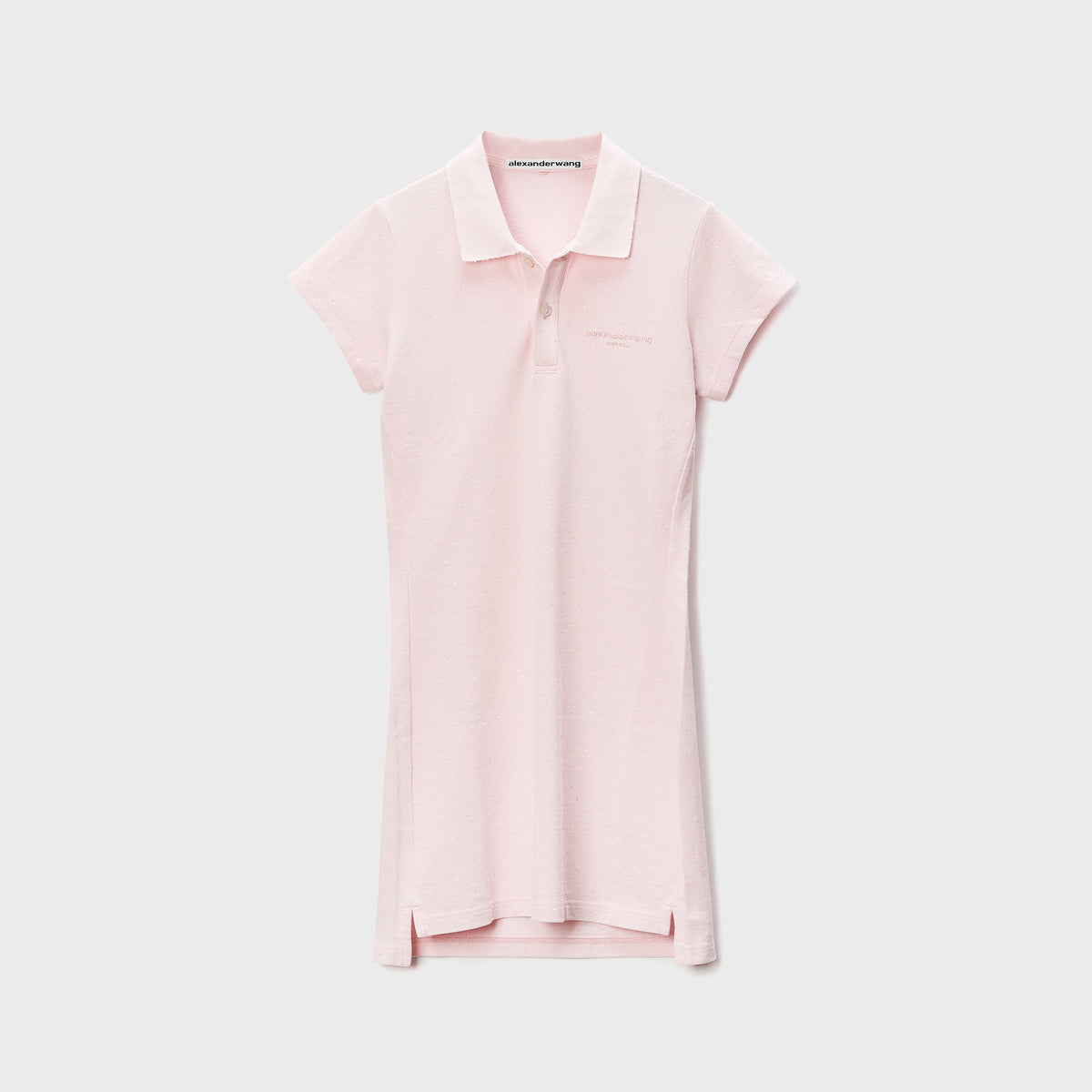 Alexander Wang Crystal Embellished Polo Dress - Light Pink