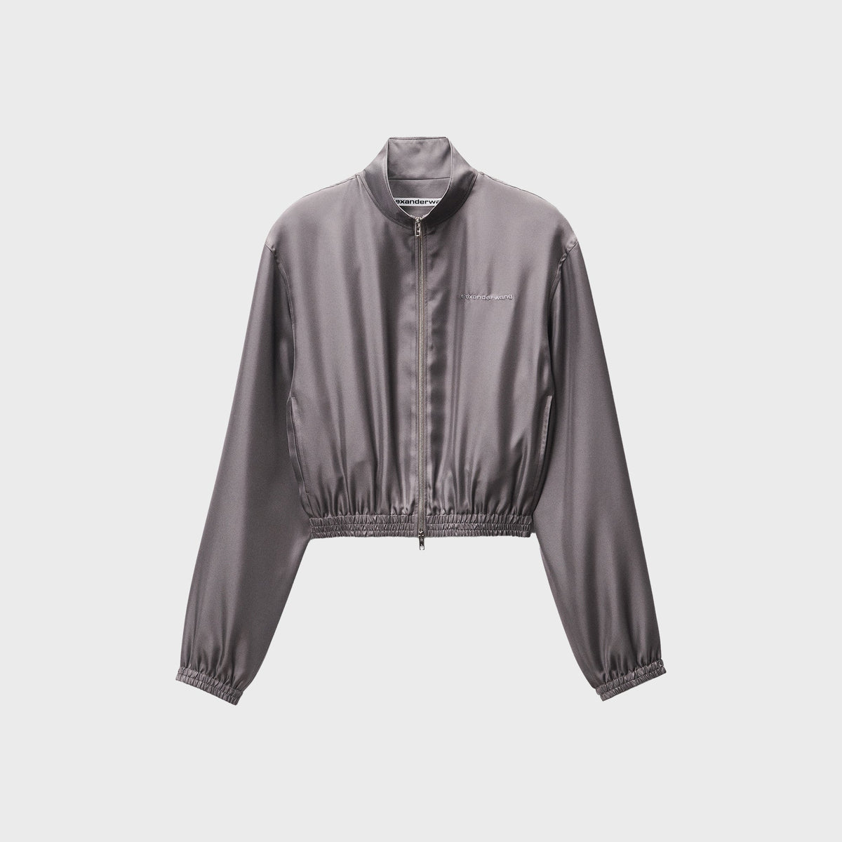 Alexander Wang Cropped Track Jacket - Steel Grey