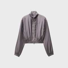 Alexander Wang Cropped Track Jacket - Steel Grey