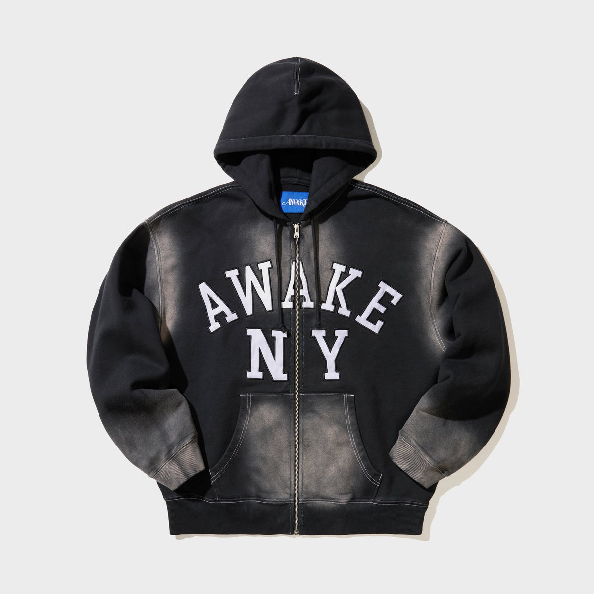 Awake NY Collegiate Arch Zip Hoodie - Black