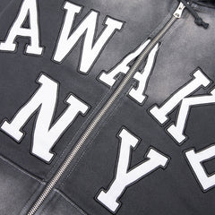 Awake NY Collegiate Arch Zip Hoodie - Black