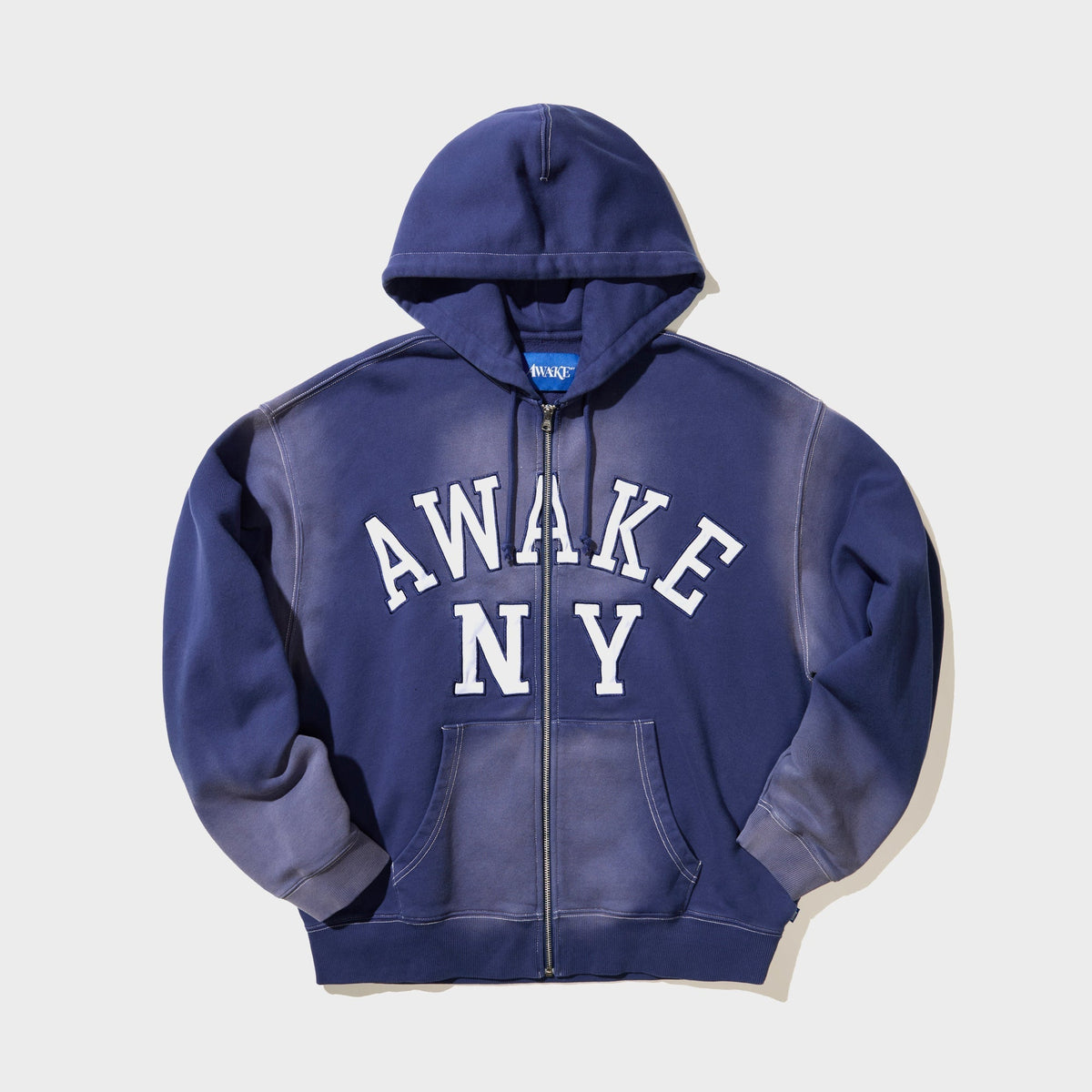 Awake NY Collegiate Arch Zip Hoodie - Navy