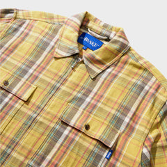 Awake NY Rivington Zip Flannel Shirt - Yellow