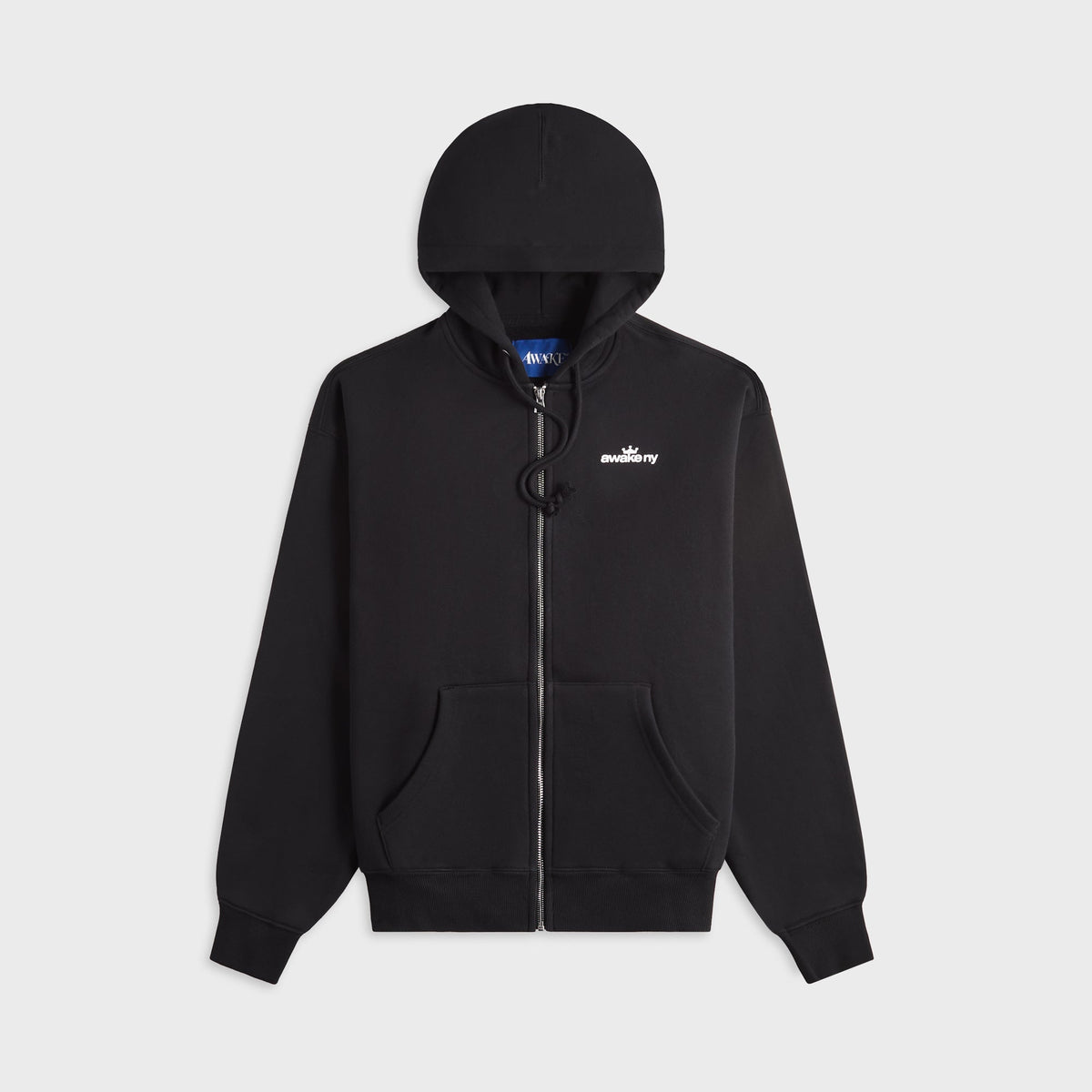 Awake NY Crown Logo Full-Zip Hoodie - Black