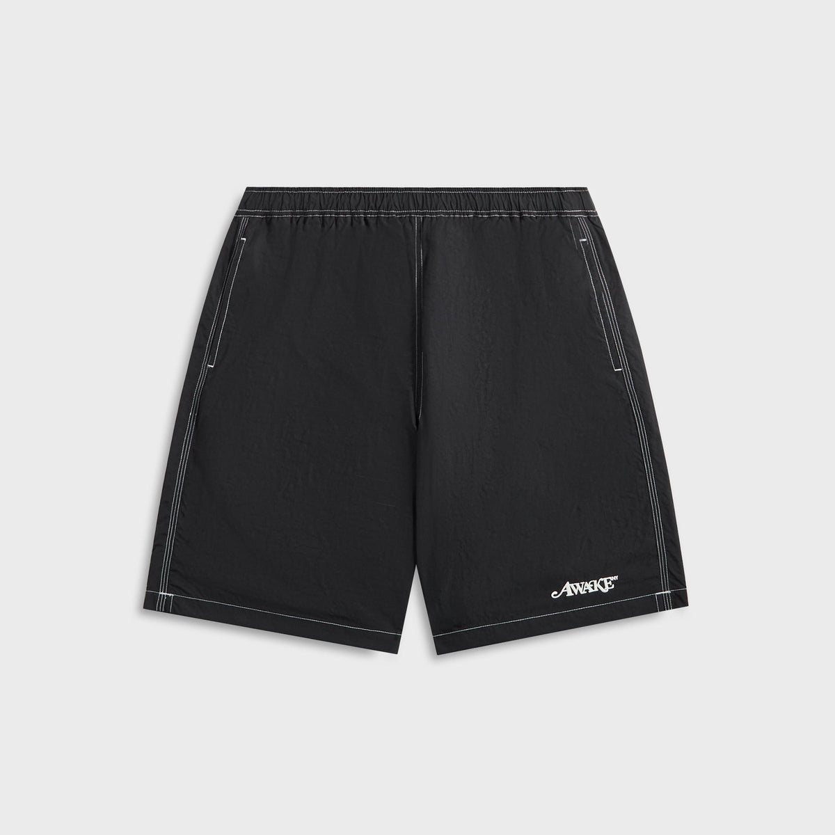 Awake NY Classic Logo Swim Trunk - Black