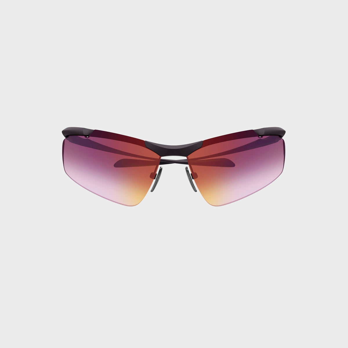 Balenciaga BB0462S Unisex Metal Sunglasses - Ruthenium / Violet