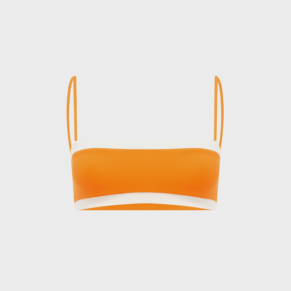 Bond Eye Reversible Fosca Crop Top - Mandarin / Coconut Bare