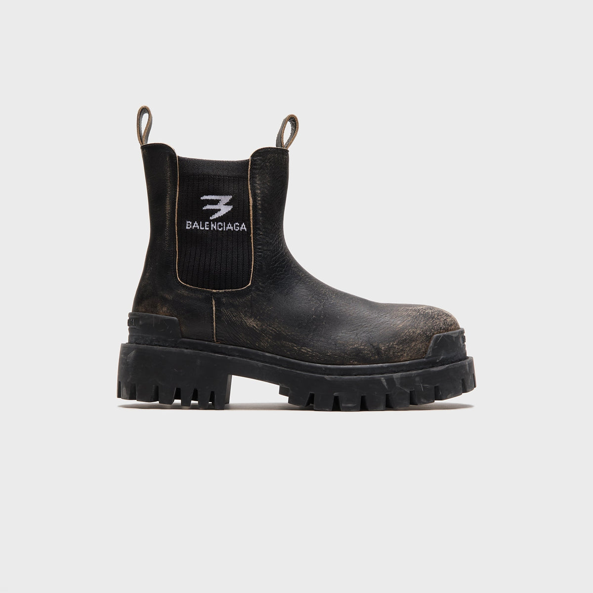 Balenciaga Strike Chelsea Boot - Black / Beige