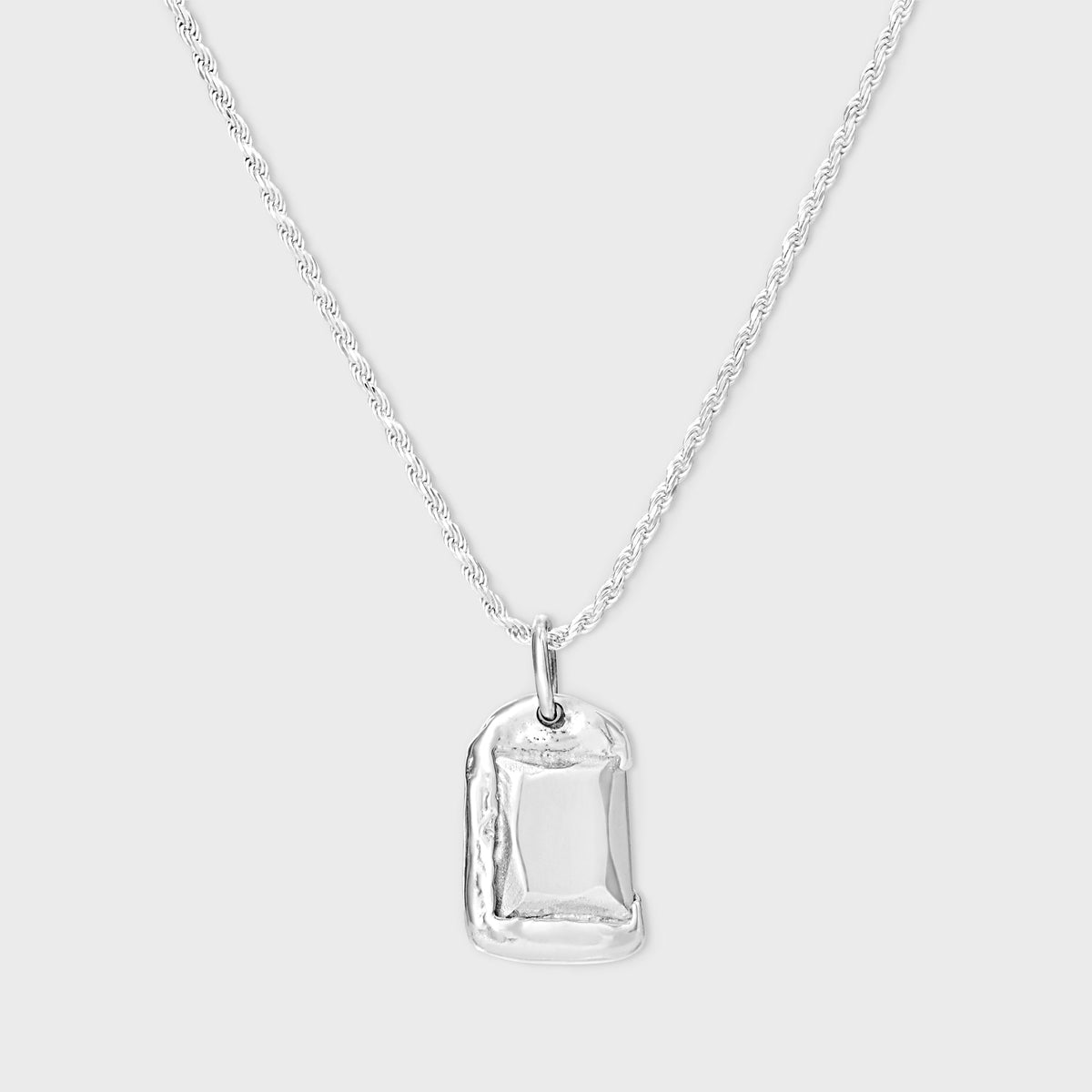 Bleue Burnham Impression Rose Pendant Necklace - Silver
