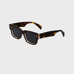 Vintage Frames Bowie Brown Tortoise and Clear Acetate Sunglasses - Black