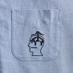 Brain Dead x Brooks Brothers California Selvedge Oxford Button Up - Blue