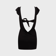 Buci Hibiscus Dress - Black