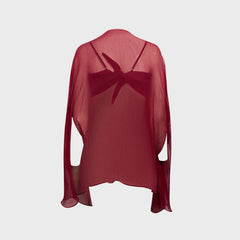 Buci Ibis Poncho Set - Burgundy