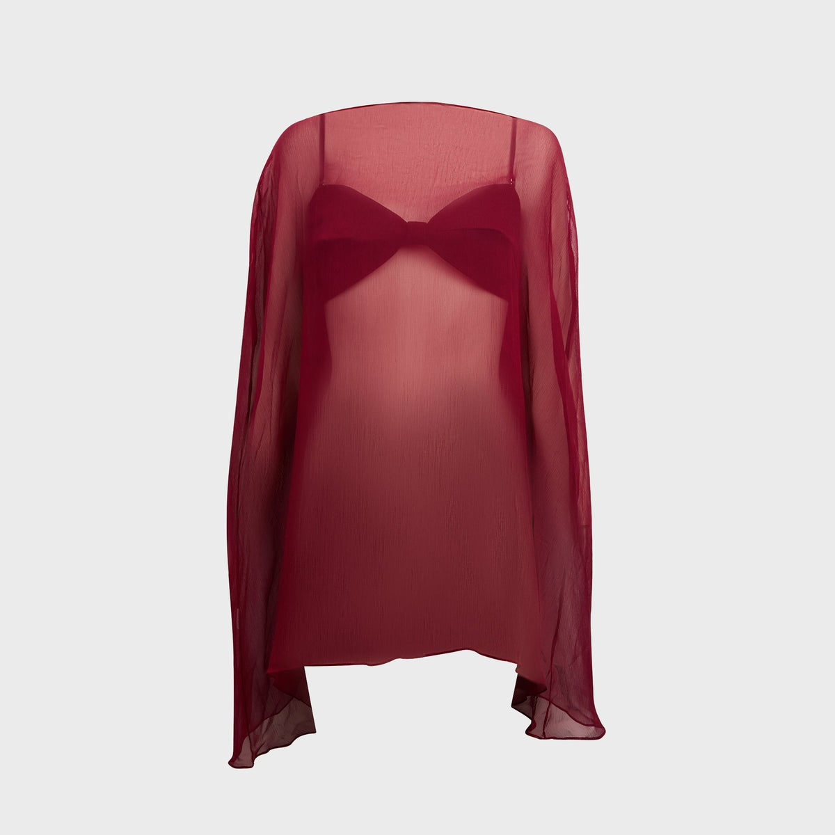 Buci Ibis Poncho Set - Burgundy