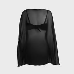 Buci Ibis Poncho Set - Black