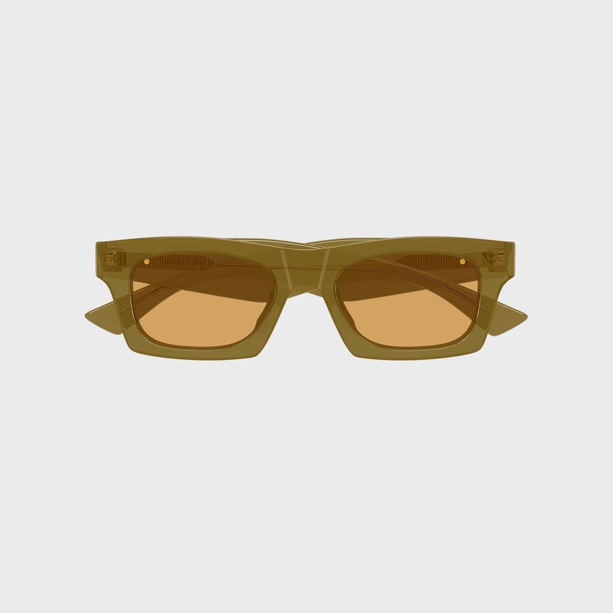 Bottega Veneta Acetate Square Sunglasses - Brown / Orange