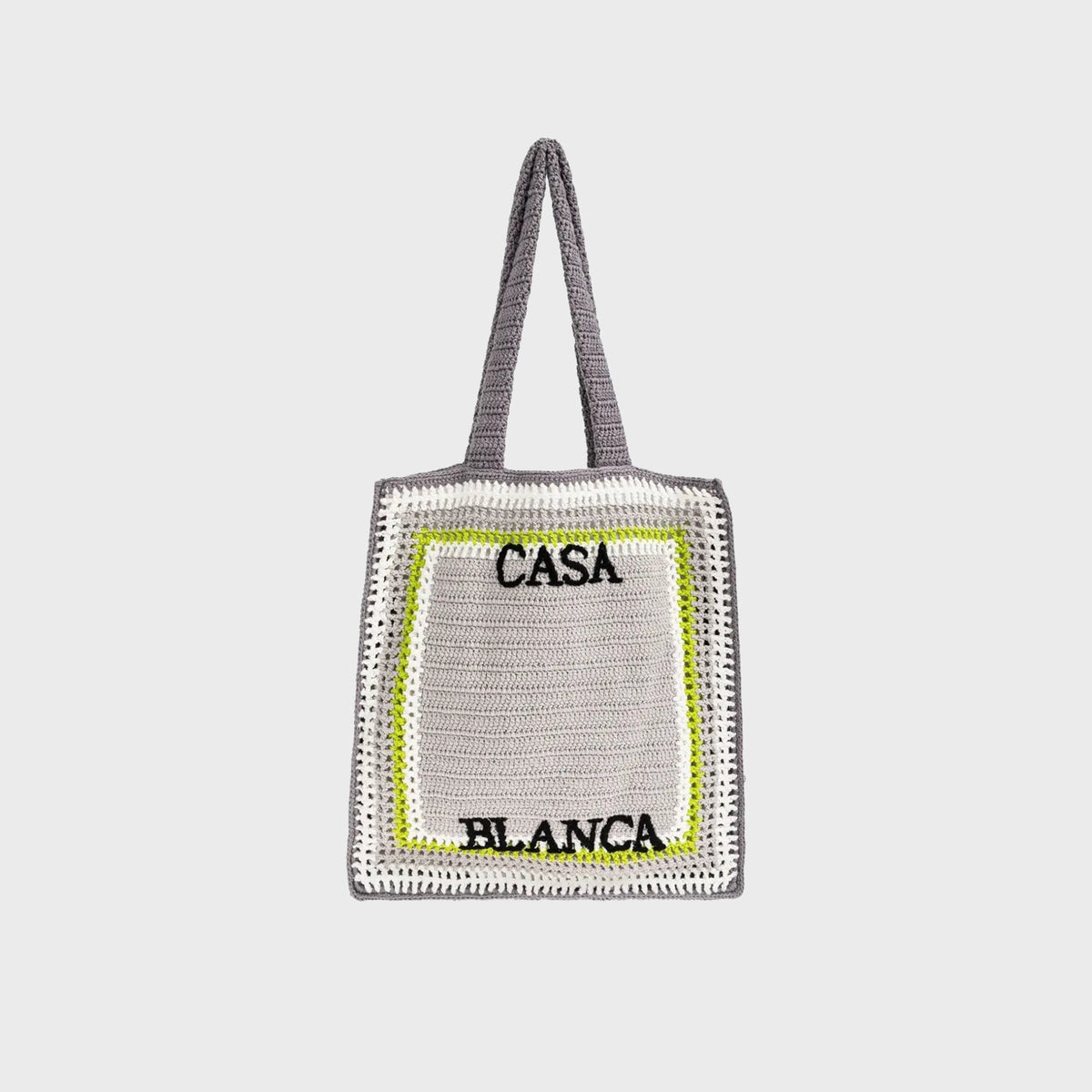Casablanca Stripe Crochet Bag - Grey
