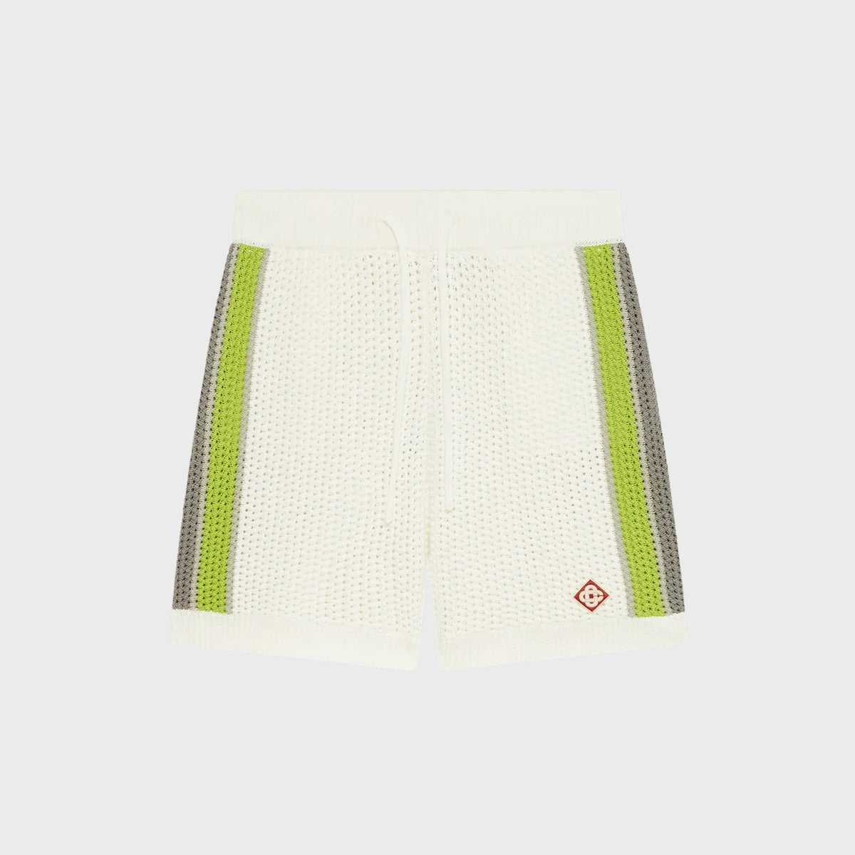 Casablanca Stripe Crochet Shorts - White