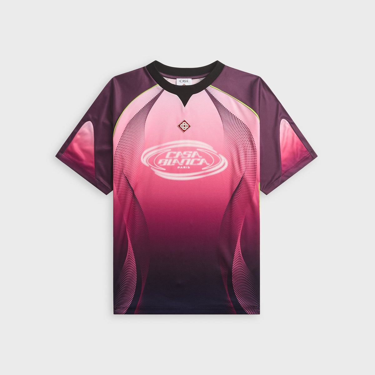 Casablanca Gradient Short Sleeve Football Jersey - Aubergine
