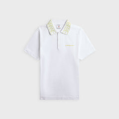 Casablanca Laurel Contrast Trim Polo Shirt - Textured Pique
