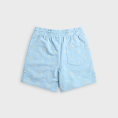 Casablanca Applique Monogram Sweatshort - Blue