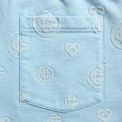 Casablanca Applique Monogram Sweatshort - Blue