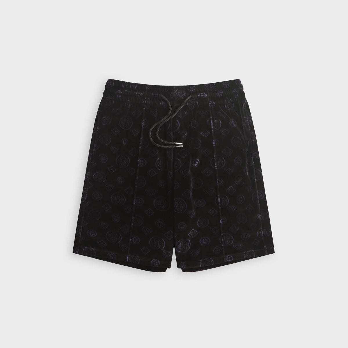 Casablanca Monogram Velour Short - Black / Purple